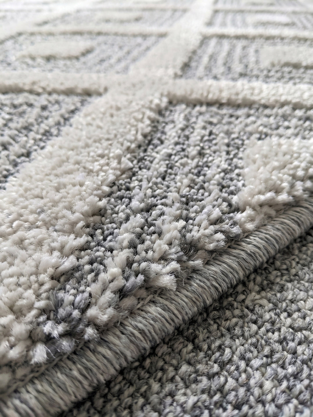 Teppich Grey rund Webstruktur Qualität_