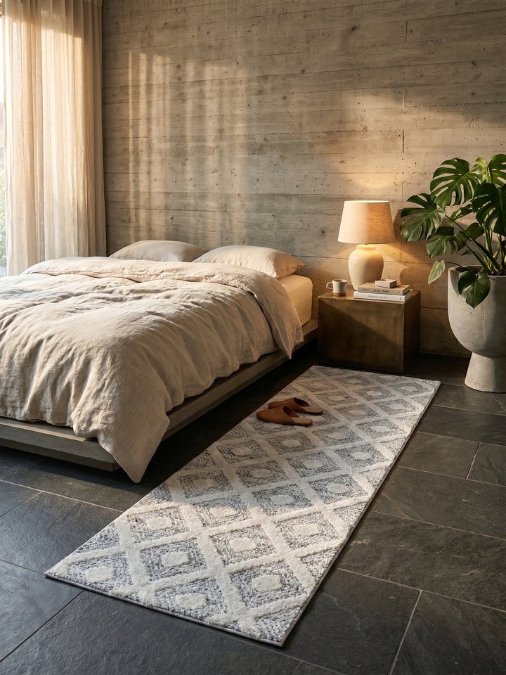 Teppich Grey Läufer Wohnidee gemütlich_