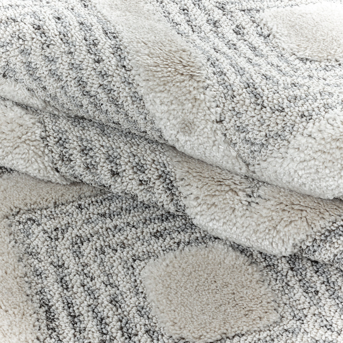 3D Hochflor-Teppich Rauten mit Punktstruktur – Waschbar | Hoch-Tief-Effekt | 2,00 cm Florhöhe für Wohnkomfort – Ansicht 6