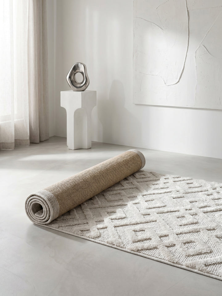 Teppich Cream Läufer Wohnaccessoire Deko_