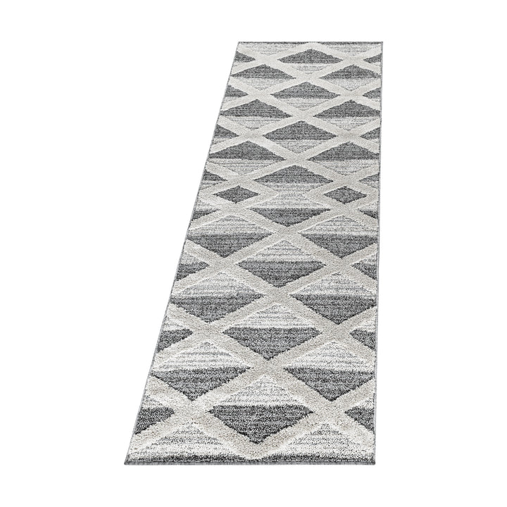 Teppich Hochflor Hoch-Tief Geometrisch Polypropylen Wohnzimmer_Läufer_