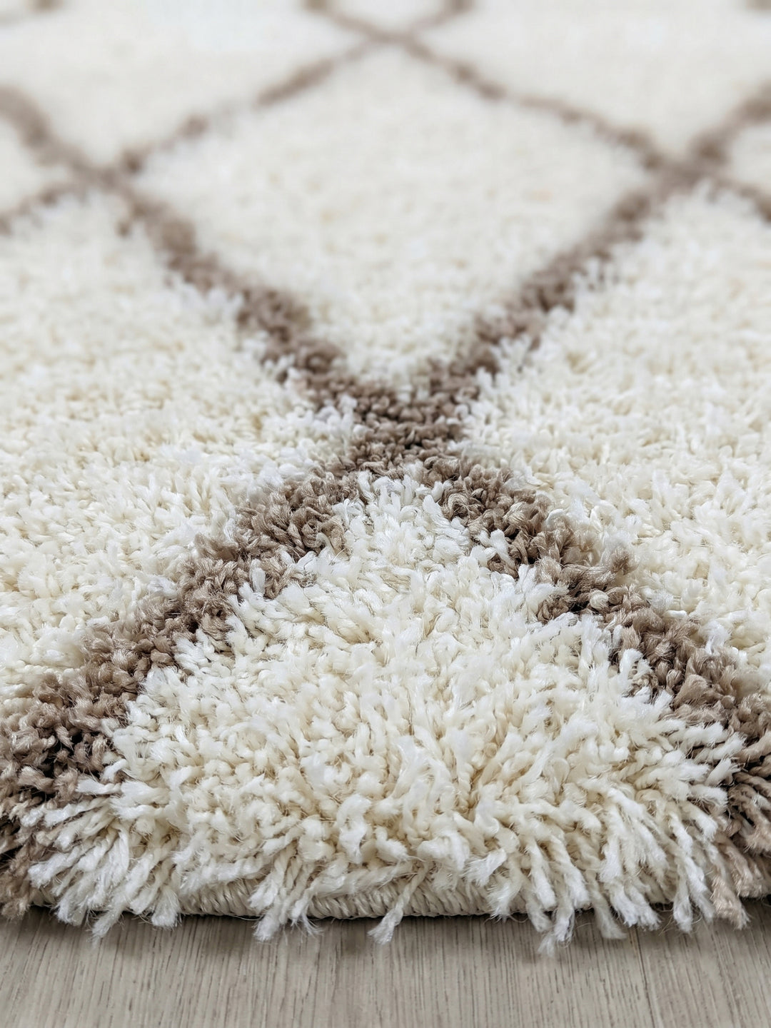 Teppich Cream rund Farbdetail Muster_