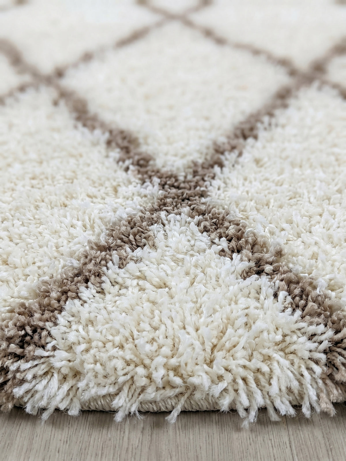 Teppich Cream rund Farbdetail Muster_