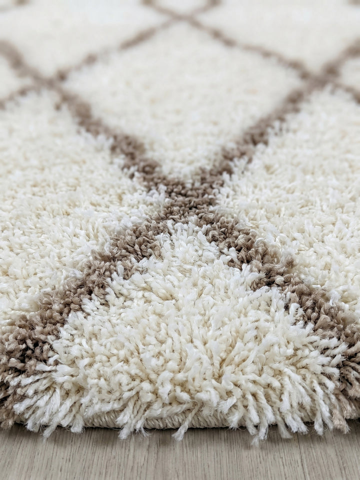 Teppich Cream rund Farbdetail Muster_