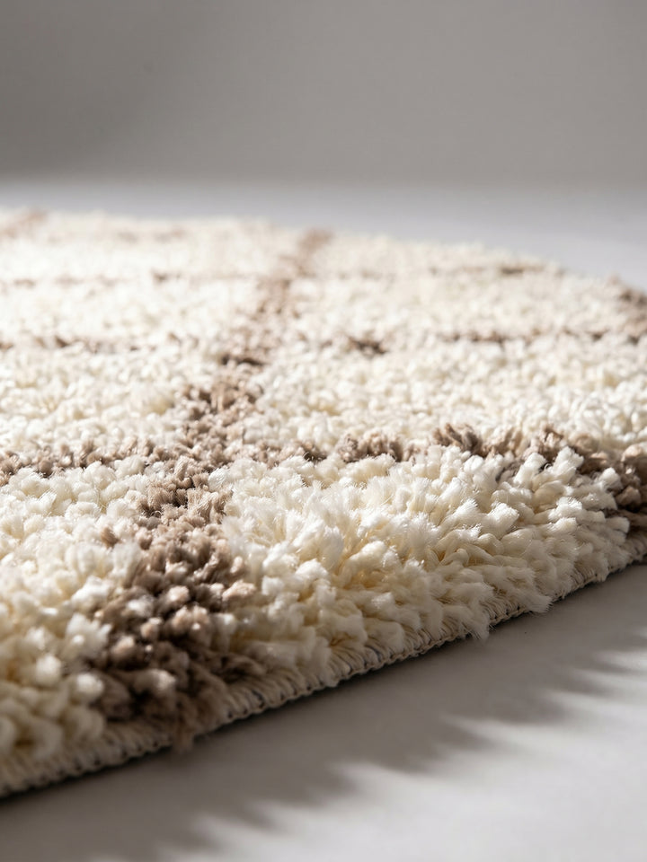 Teppich Cream rund Florhöhe Profil_