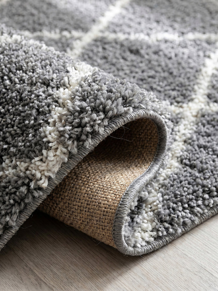 Teppich Grey rund Kante Rückseite_