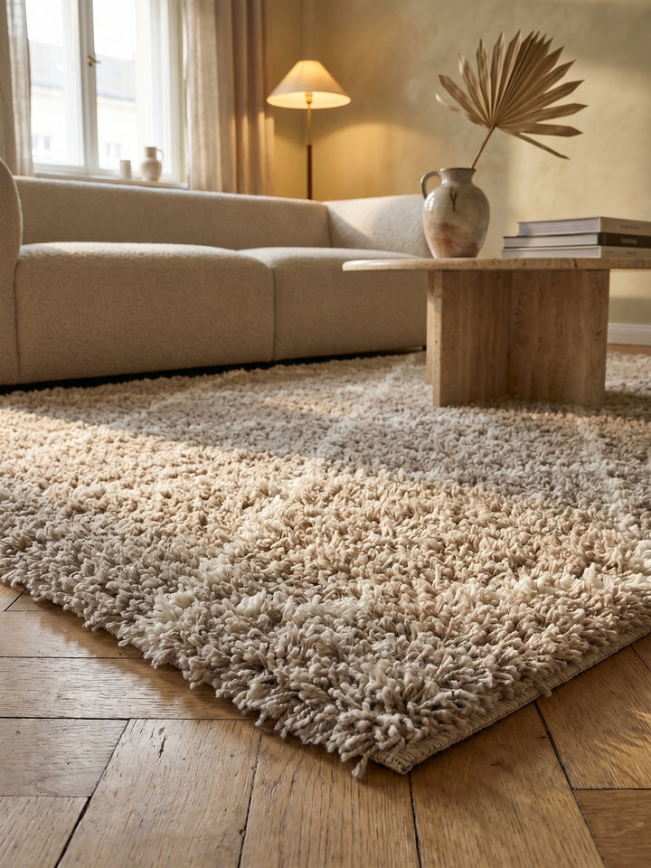 Teppich Beige rechteckig Textur Nahaufnahme Detail_