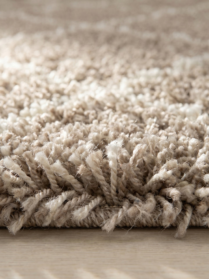 Teppich Beige rechteckig Florhöhe Profil_