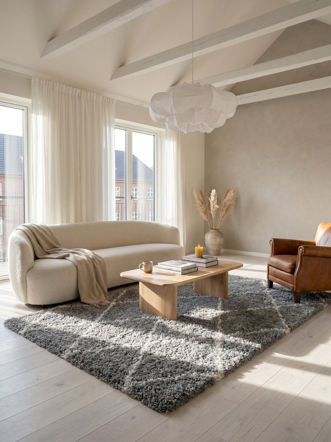 Teppich Grey rechteckig im Wohnzimmer Einrichtungsidee_