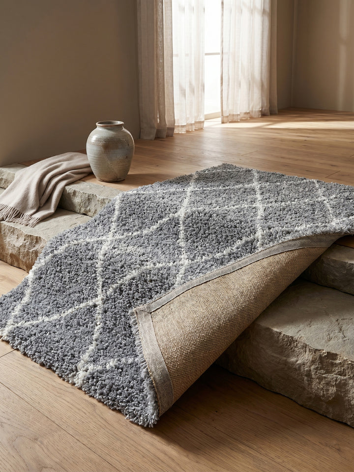 Teppich Grey rechteckig Wohnaccessoire Deko_