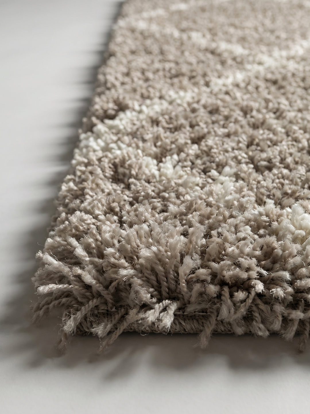Teppich Beige Läufer Florhöhe Profil_