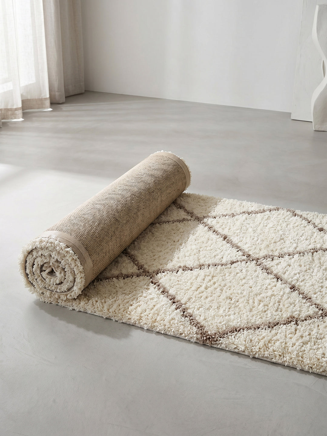 Teppich Cream Läufer Wohnaccessoire Deko_