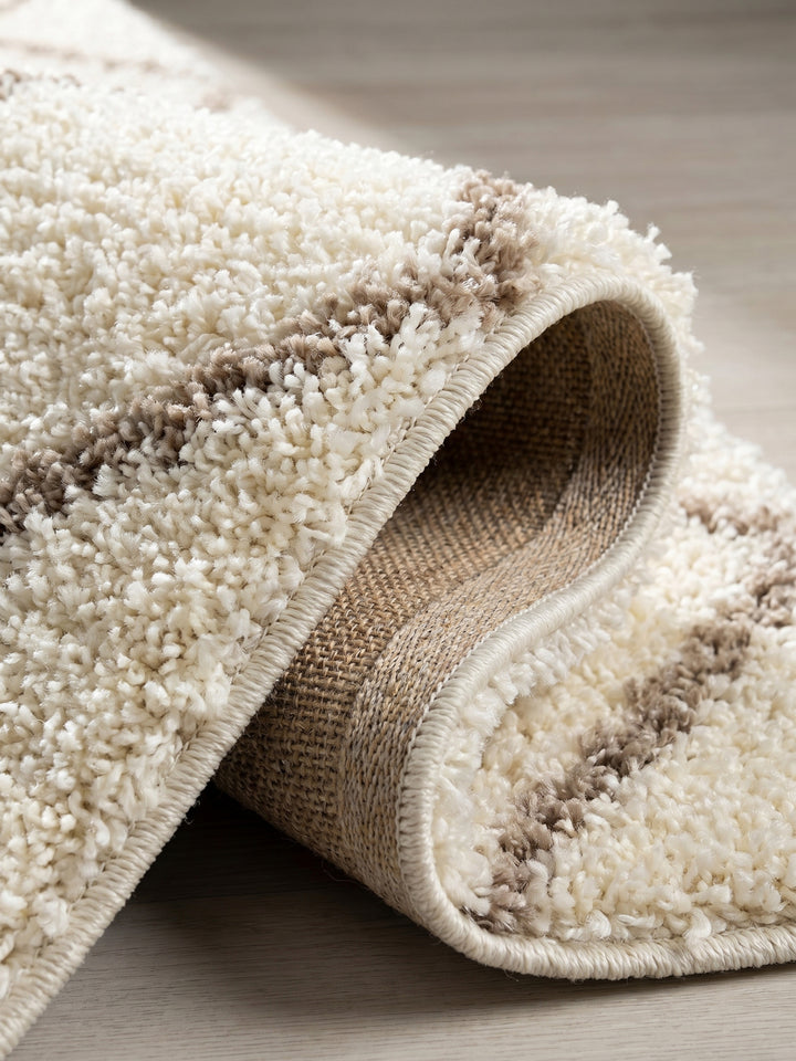 Teppich Cream Läufer Kante Rückseite_