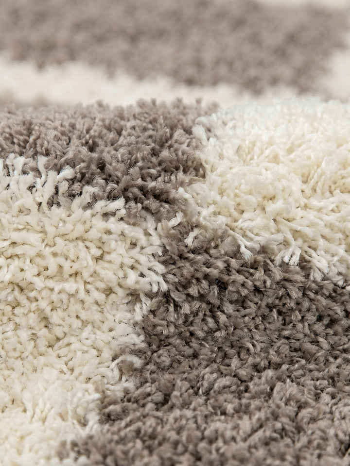 Teppich Beige rund Farbdetail Muster_