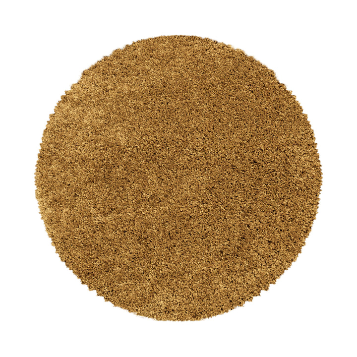 Teppich Hochflor Shaggy Uni-Look Polypropylen Wohnzimmer_Rund_