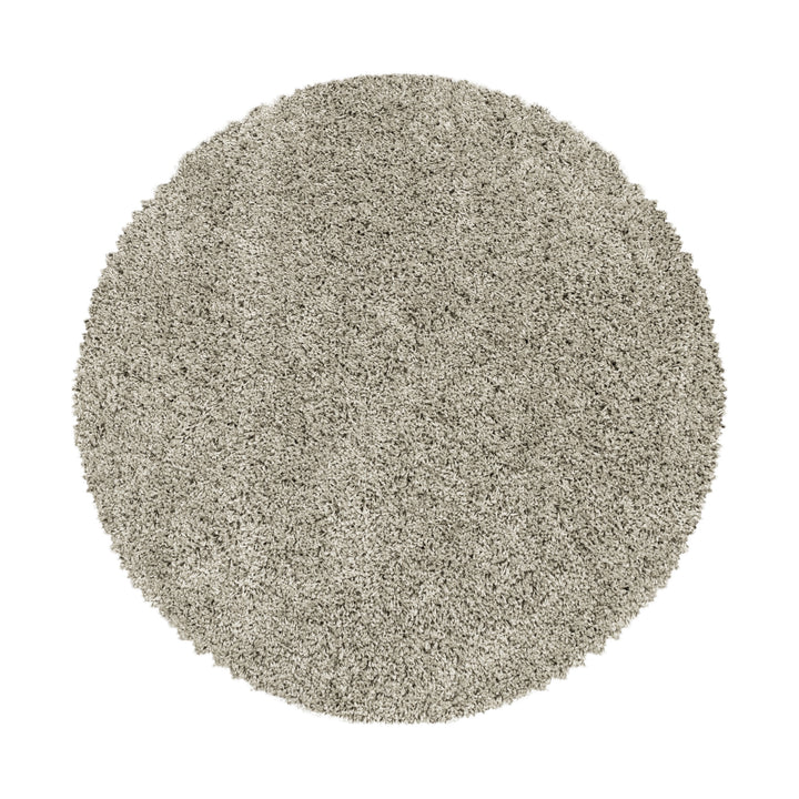Teppich Hochflor Shaggy Uni-Look Polypropylen Wohnzimmer_Rund_