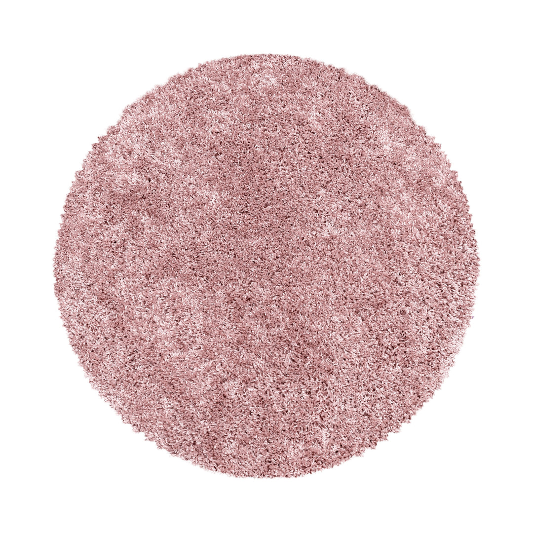 Teppich Hochflor Shaggy Uni-Look Polypropylen Wohnzimmer_Rund_