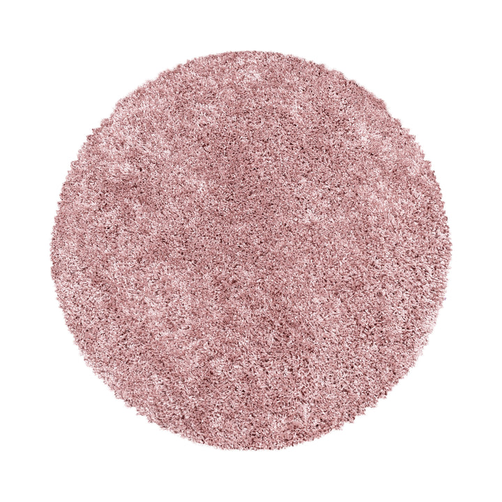 Teppich Hochflor Shaggy Uni-Look Polypropylen Wohnzimmer_Rund_