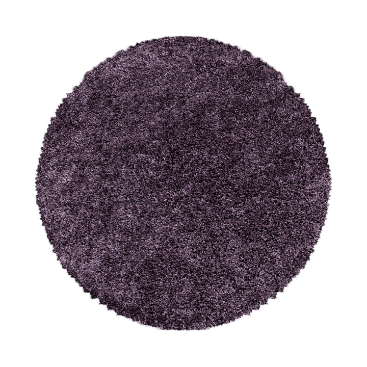 Teppich Hochflor Shaggy Uni-Look Polypropylen Wohnzimmer_Rund_