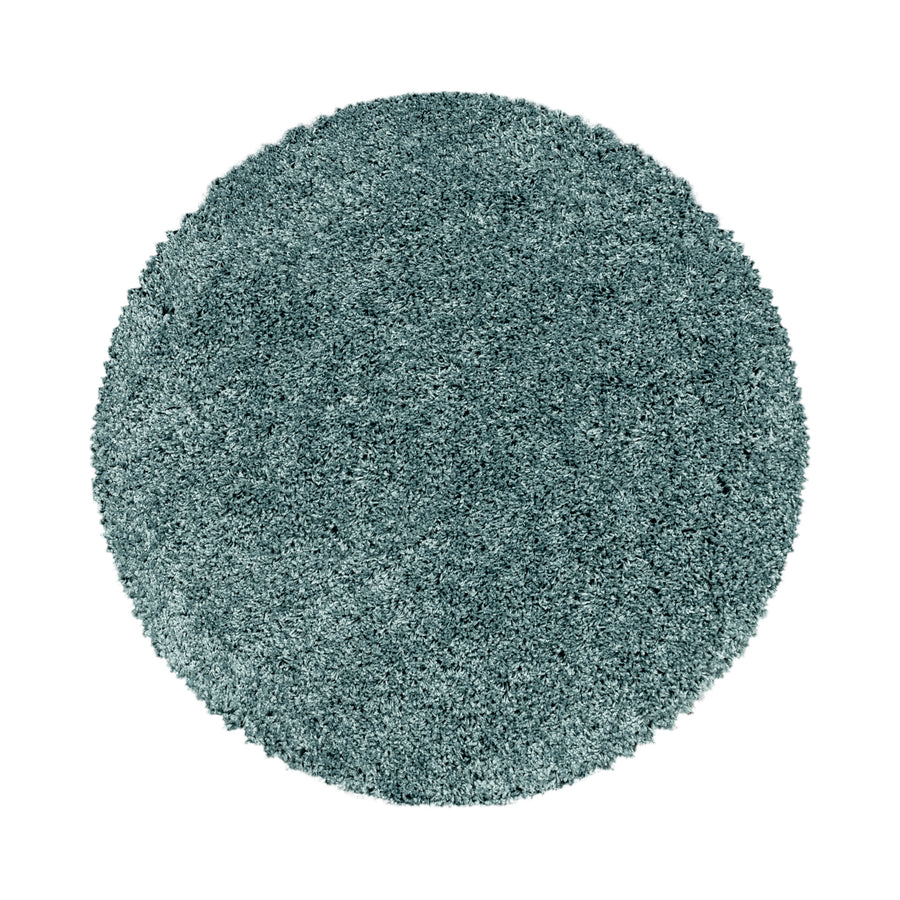 Teppich Hochflor Shaggy Uni-Look Polypropylen Wohnzimmer_Rund_