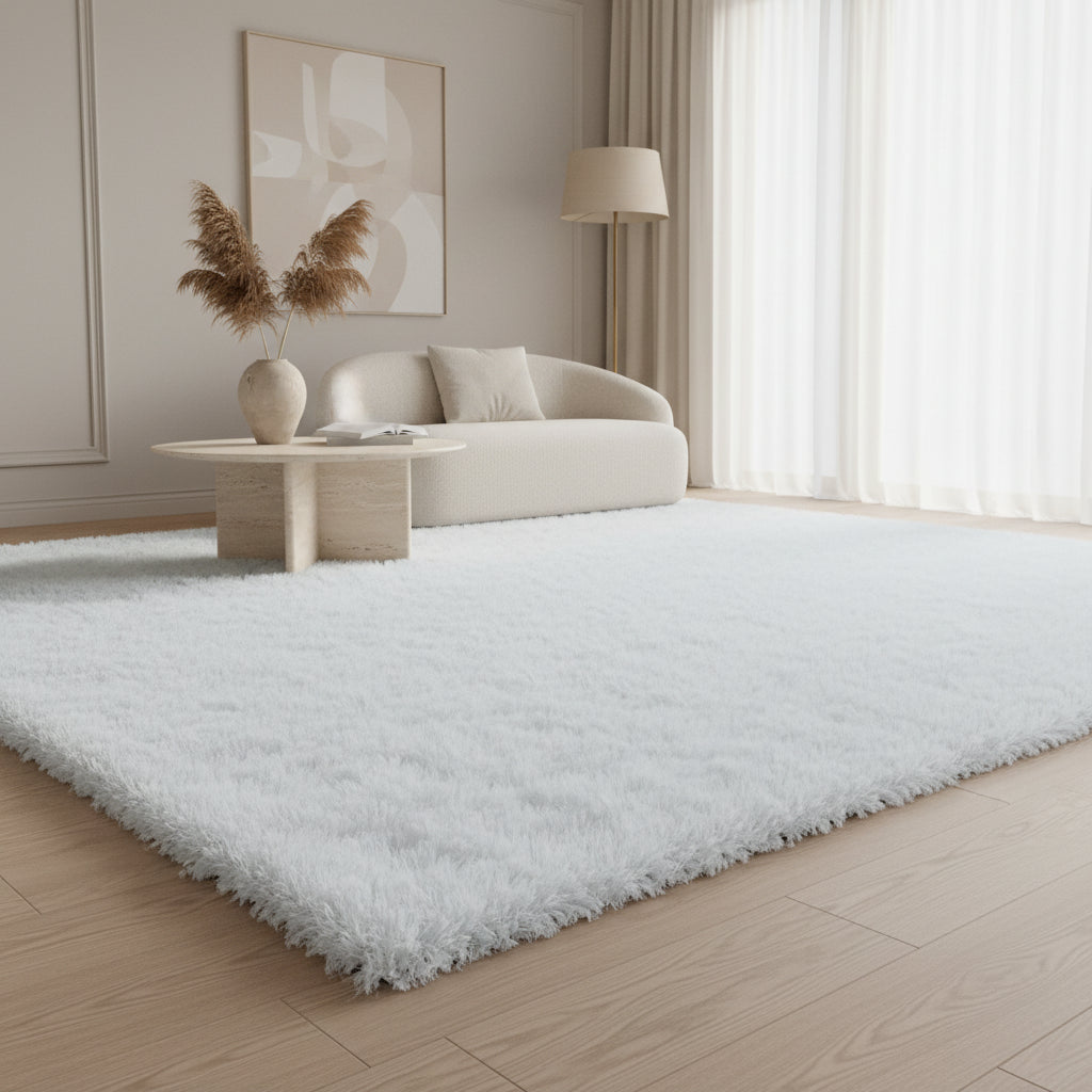 Shaggy Hochflor-Teppich Einfarbig – Waschbar & Flauschig | 3 cm Florhöhe für Barfußkomfort – Ansicht 8