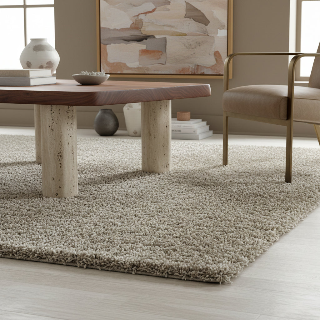 Shaggy Hochflor-Teppich Einfarbig – Waschbar & Flauschig | 3 cm Florhöhe für Barfußkomfort – Ansicht 4