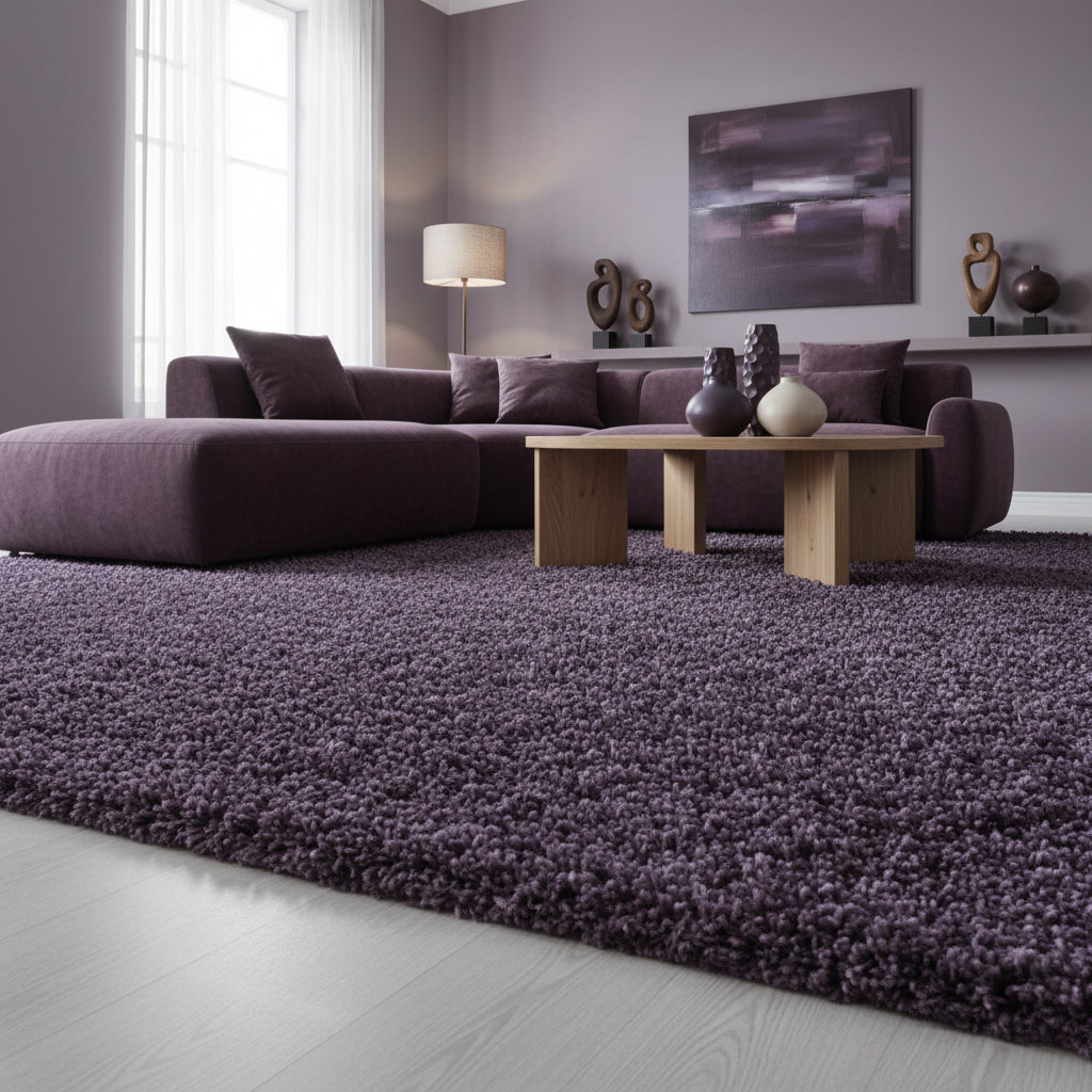 Shaggy Hochflor-Teppich Einfarbig – Waschbar & Flauschig | 3 cm Florhöhe für Barfußkomfort – Ansicht 10