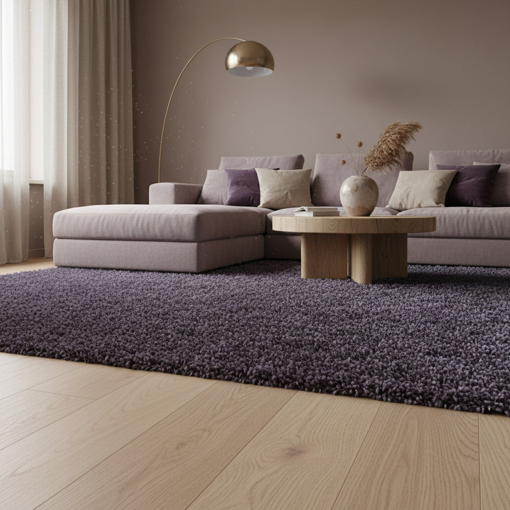 Shaggy Hochflor-Teppich Einfarbig – Waschbar & Flauschig | 3 cm Florhöhe für Barfußkomfort – Ansicht 16