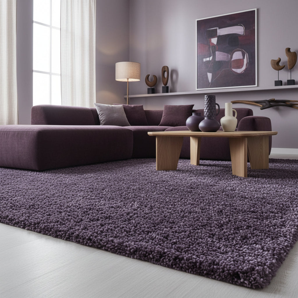 Shaggy Hochflor-Teppich Einfarbig – Waschbar & Flauschig | 3 cm Florhöhe für Barfußkomfort – Ansicht 18