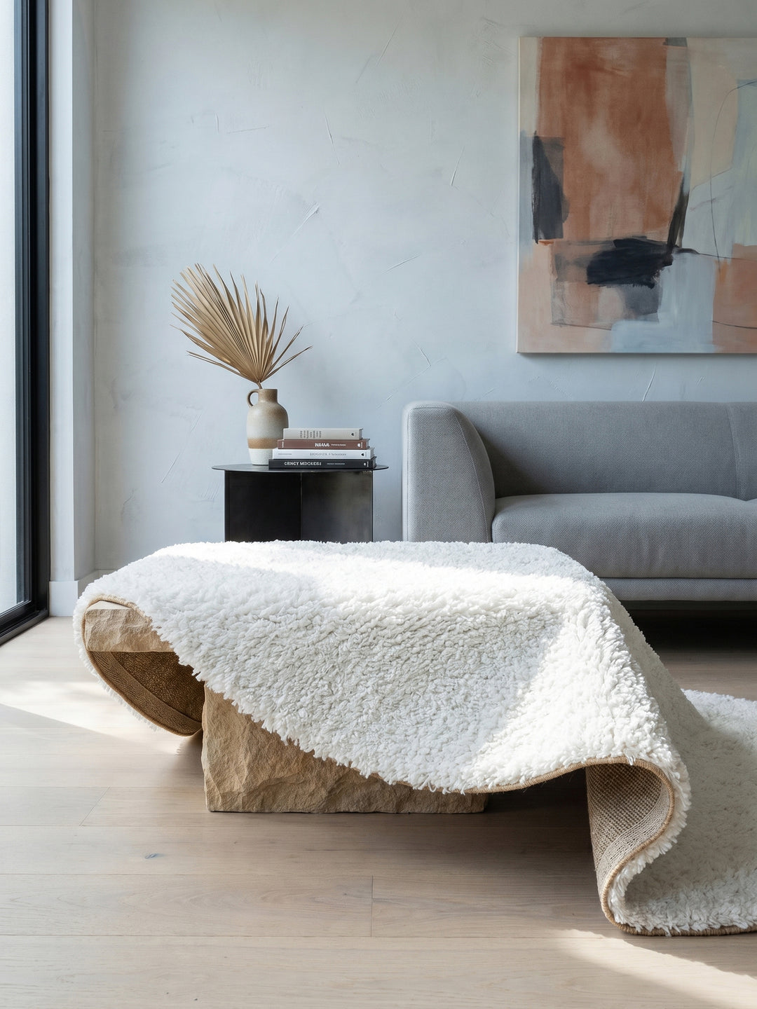 Teppich White rund Editorial Styling_