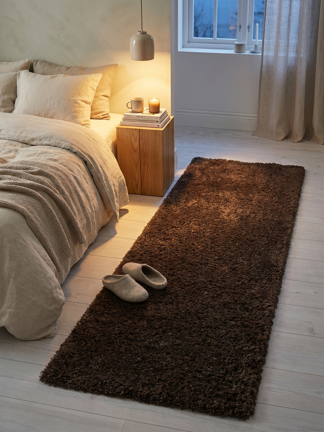 Teppich Brown Läufer Wohnidee gemütlich_