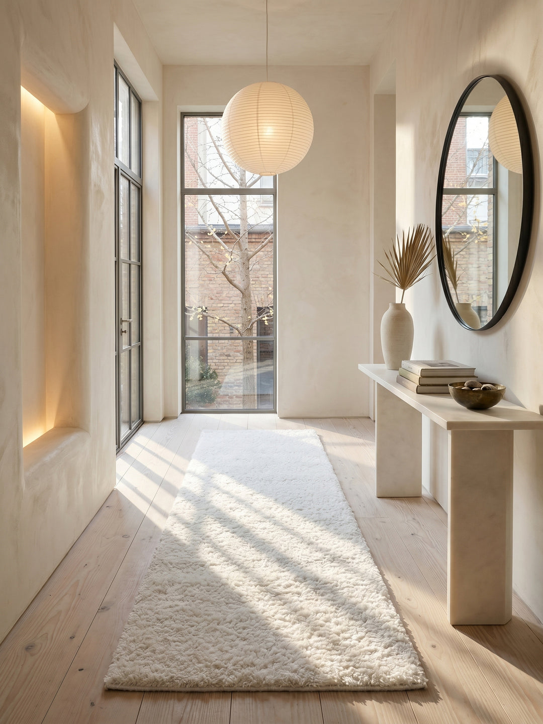 Teppich White Läufer im modernen Wohnzimmer_