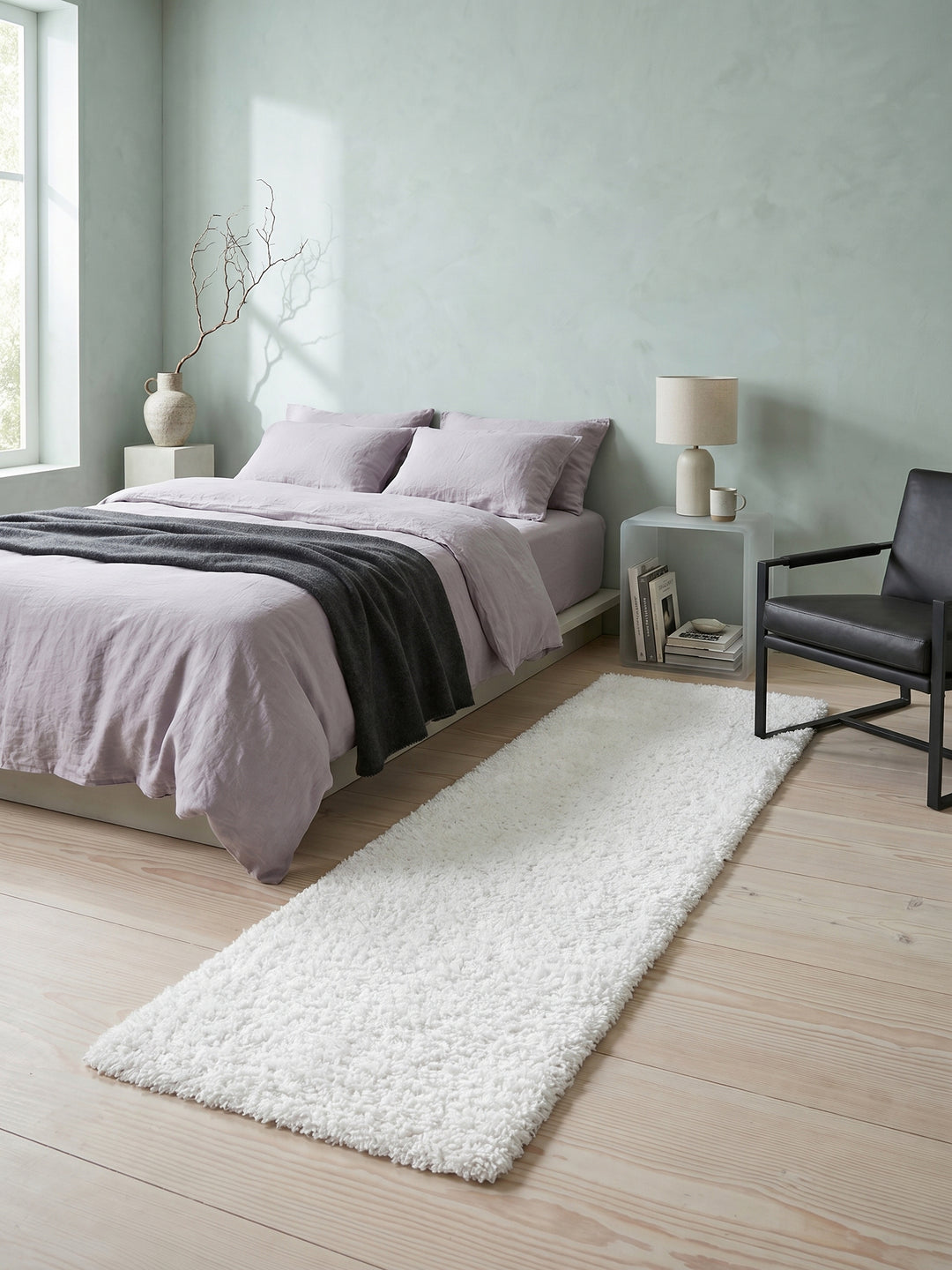 Teppich White Läufer gemütliche Wohnszene_