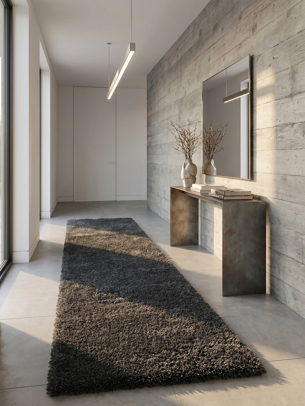 Teppich Grey Läufer im Wohnzimmer Einrichtungsidee_