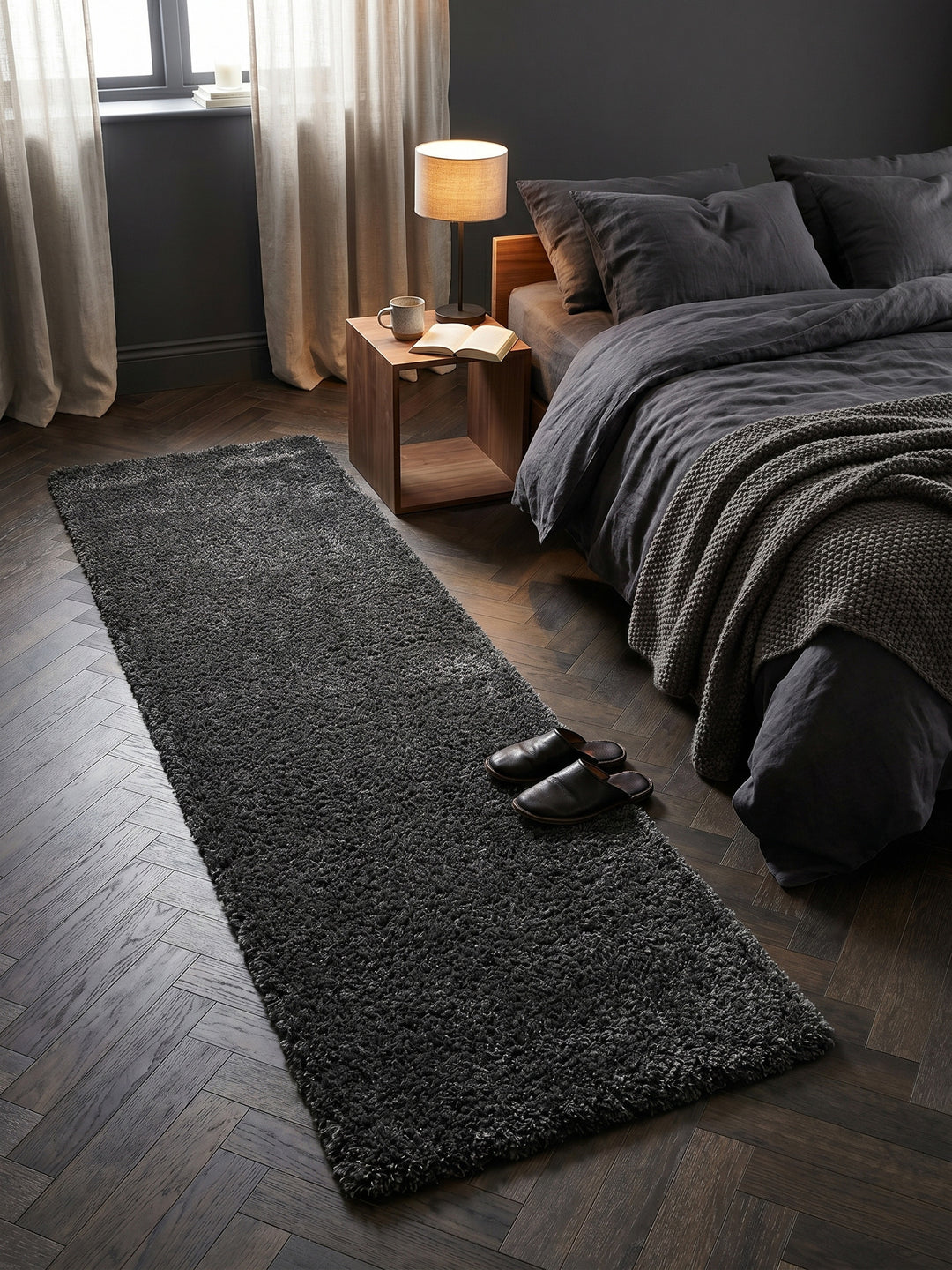 Teppich Grey Läufer Wohnidee gemütlich_