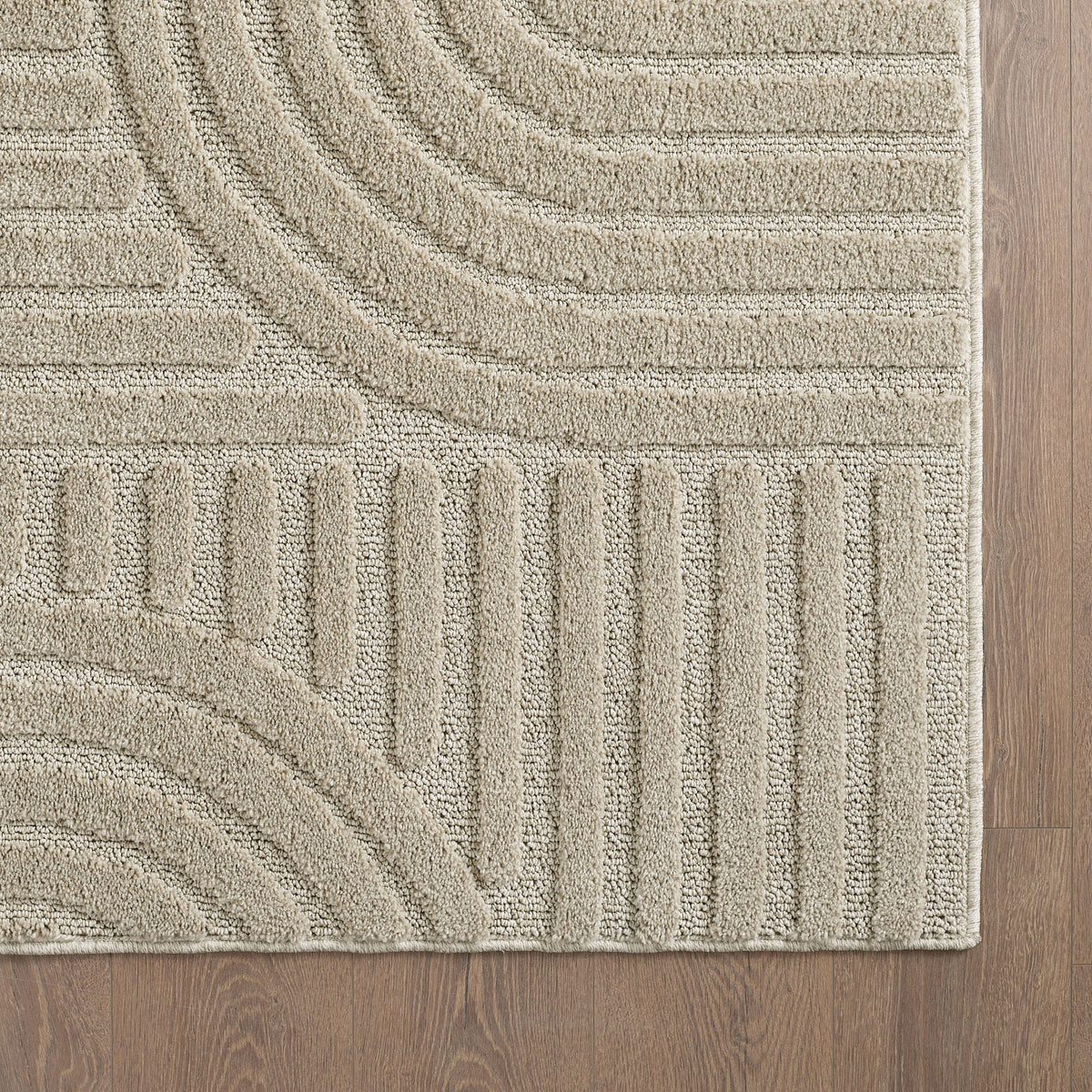 3D Hochflor-Teppich Skandinavisch Boho – Waschbar | Hoch-Tief-Effekt | Saugroboter-geeignet – Ansicht 3