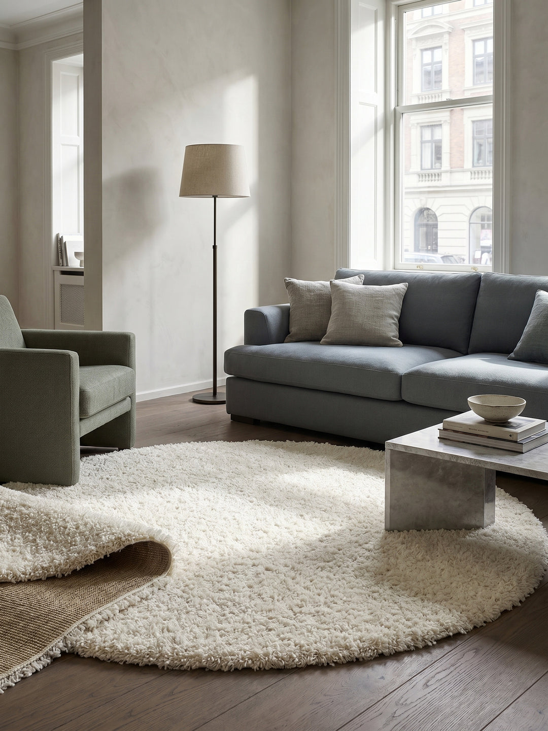 Teppich Cream rund Editorial Styling_