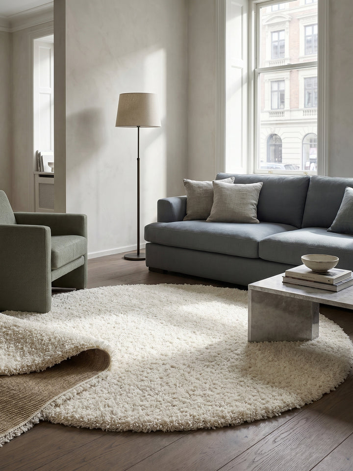 Teppich Cream rund Editorial Styling_