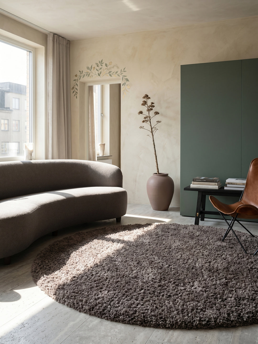 Teppich Taupe Textur Nahaufnahme_