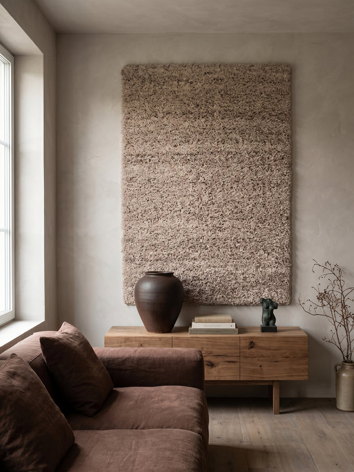 Teppich Beige als Wandteppich_
