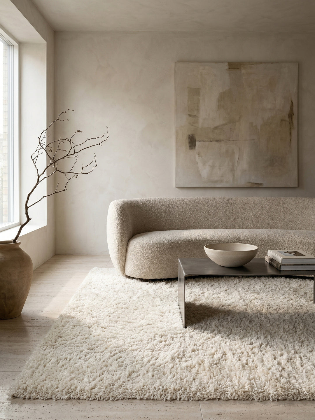 Teppich Cream rechteckig Editorial Styling_