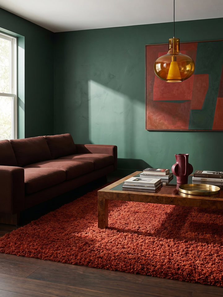 Teppich Terrakotta rechteckig Editorial Styling_