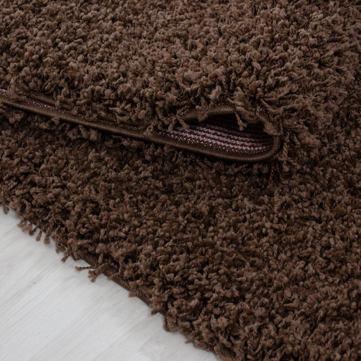 Shaggy Hochflor-Teppich – Warme Erdtöne | 3 cm Florhöhe waschbar – Ansicht 58