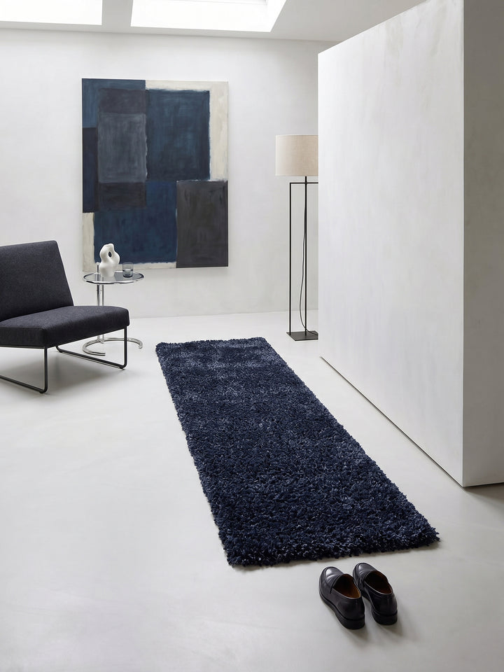 Teppich Navy Läufer Draufsicht_