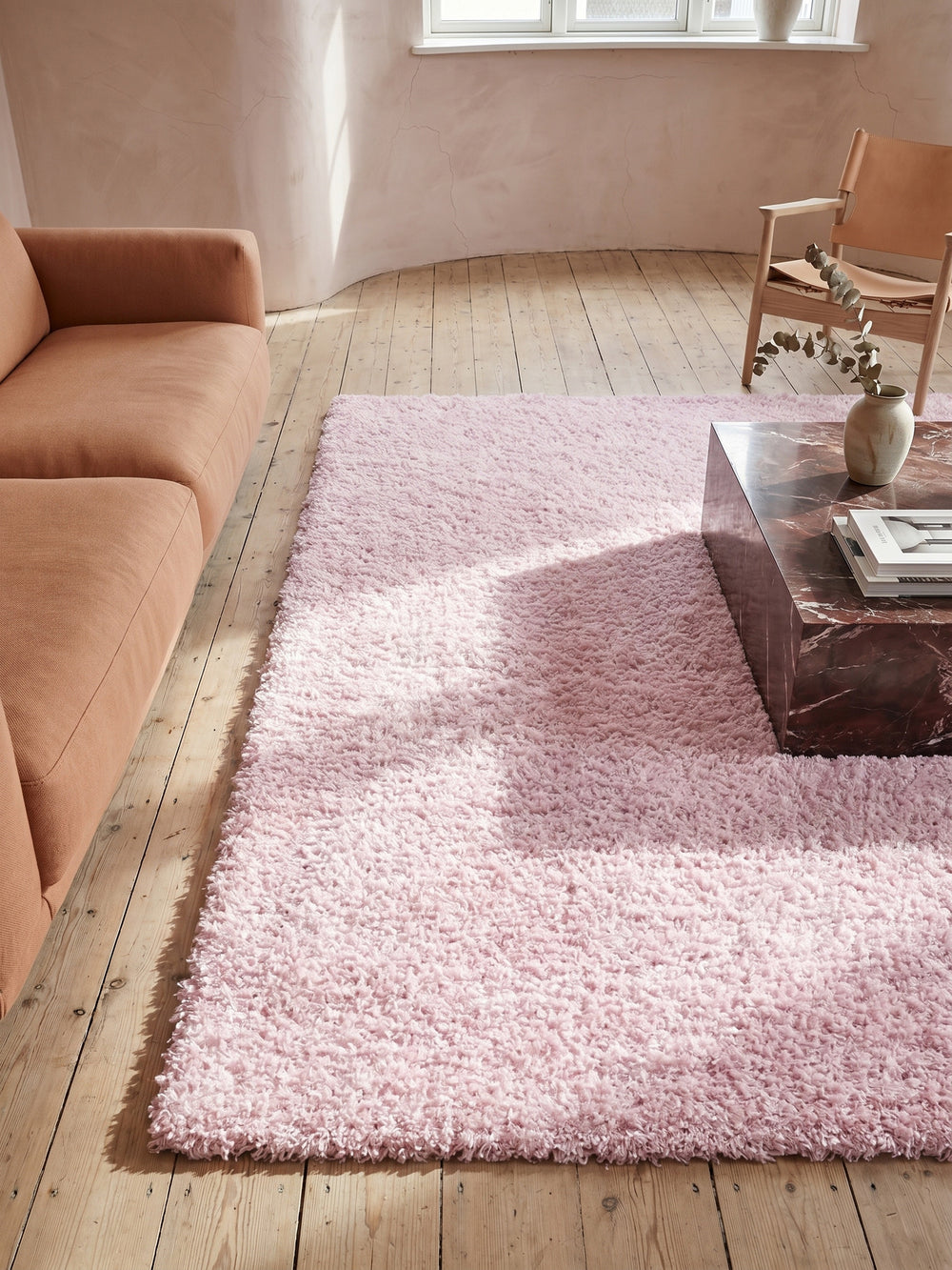 Teppich Pink rechteckig Draufsicht_