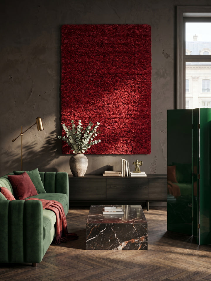Teppich Red als Wandteppich_