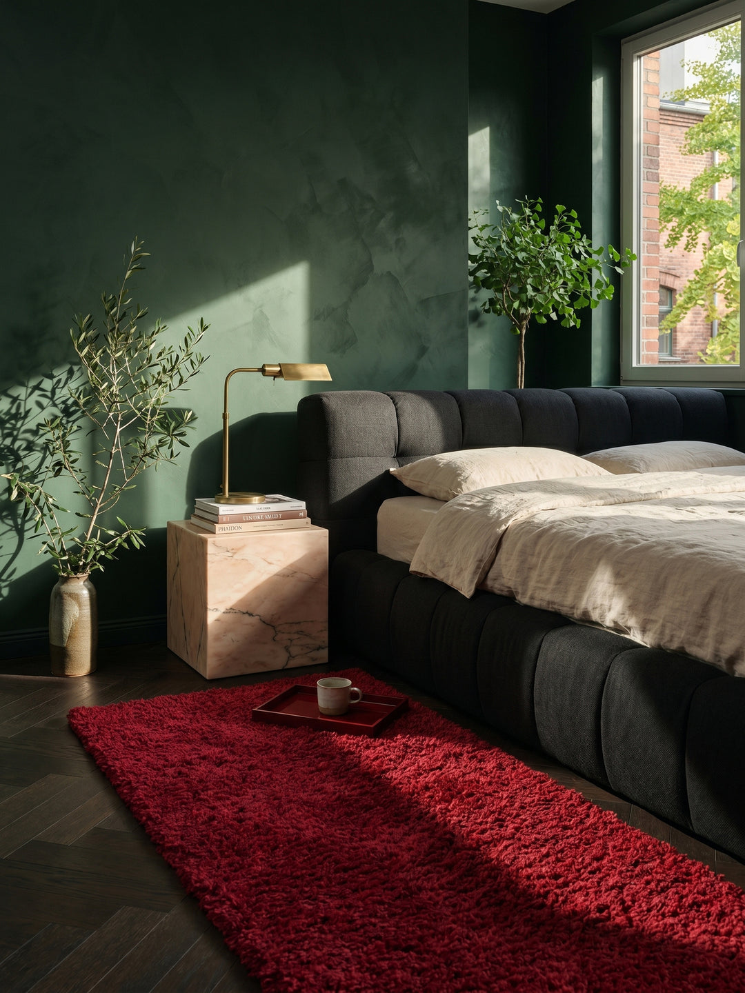 Teppich Red Läufer gemütliche Wohnszene_