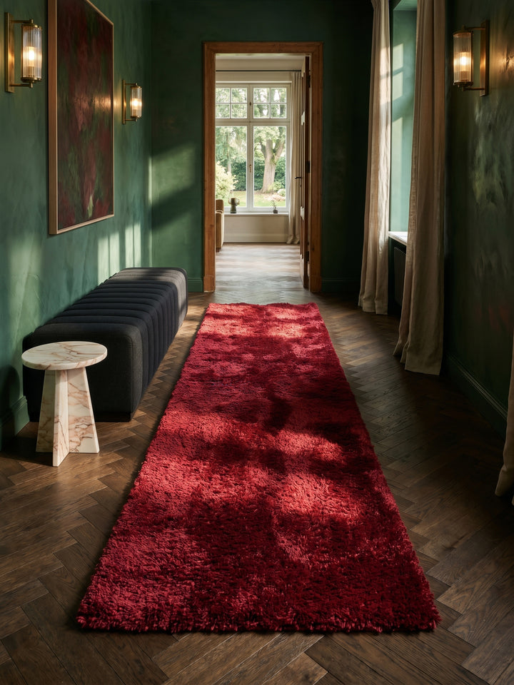 Teppich Red Läufer im modernen Wohnzimmer_