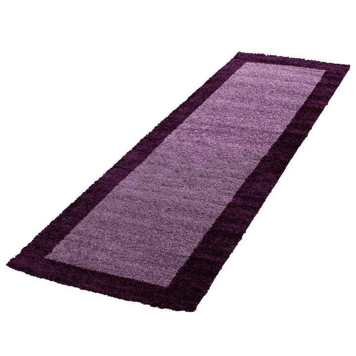 Teppich Hochflor einfarbig mit Bordüre Polypropylen Wohnzimmer_Läufer_