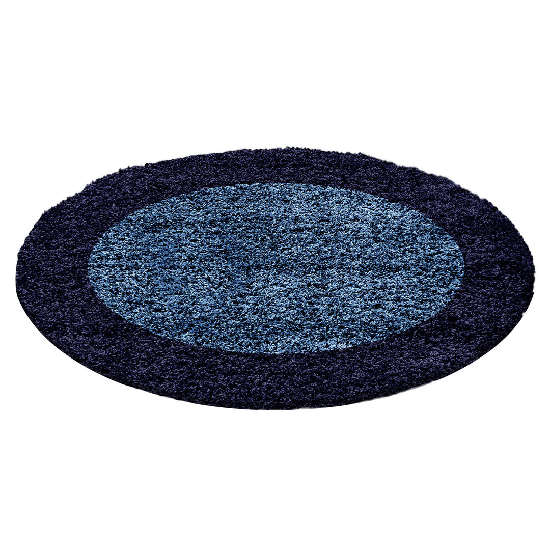 Teppich Hochflor einfarbig mit Bordüre Polypropylen Wohnzimmer_Rund_